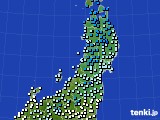 東北地方のアメダス実況(気温)(2018年11月24日)