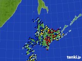2018年11月25日の北海道地方のアメダス(日照時間)
