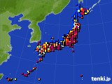 アメダス実況(日照時間)(2018年11月25日)