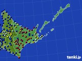 道東のアメダス実況(日照時間)(2018年11月25日)