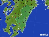 宮崎県のアメダス実況(日照時間)(2018年11月25日)