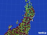 東北地方のアメダス実況(日照時間)(2018年11月27日)