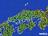 2018年11月27日の中国地方のアメダス(日照時間)