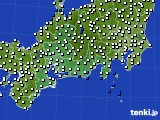 2018年11月27日の東海地方のアメダス(風向・風速)