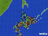 北海道地方のアメダス実況(日照時間)(2018年11月28日)