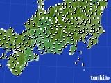 2018年11月28日の東海地方のアメダス(風向・風速)