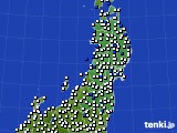 東北地方のアメダス実況(風向・風速)(2018年11月30日)