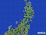 東北地方のアメダス実況(風向・風速)(2018年12月01日)