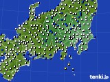 関東・甲信地方のアメダス実況(風向・風速)(2018年12月01日)