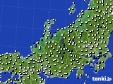 北陸地方のアメダス実況(風向・風速)(2018年12月04日)