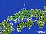 2018年12月05日の中国地方のアメダス(風向・風速)