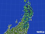 2018年12月06日の東北地方のアメダス(気温)