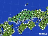 2018年12月07日の中国地方のアメダス(風向・風速)