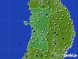 秋田県のアメダス実況(風向・風速)(2018年12月07日)
