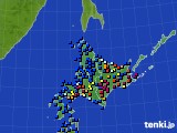 北海道地方のアメダス実況(日照時間)(2018年12月08日)