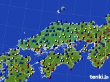 中国地方のアメダス実況(日照時間)(2018年12月08日)