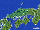 中国地方のアメダス実況(気温)(2018年12月08日)