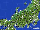 北陸地方のアメダス実況(風向・風速)(2018年12月09日)