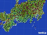 2018年12月10日の東海地方のアメダス(日照時間)