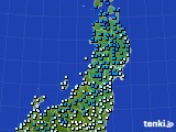 2018年12月12日の東北地方のアメダス(気温)