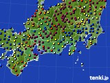 2018年12月13日の東海地方のアメダス(日照時間)