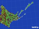 道東のアメダス実況(日照時間)(2018年12月13日)
