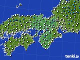 2018年12月13日の近畿地方のアメダス(気温)