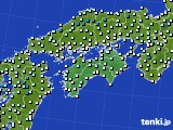 四国地方のアメダス実況(気温)(2018年12月13日)