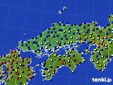 2018年12月14日の中国地方のアメダス(日照時間)