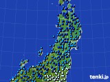 2018年12月14日の東北地方のアメダス(気温)