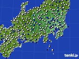 関東・甲信地方のアメダス実況(風向・風速)(2018年12月14日)