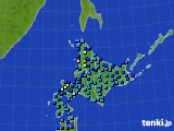 北海道地方のアメダス実況(積雪深)(2018年12月15日)
