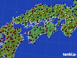 四国地方のアメダス実況(日照時間)(2018年12月15日)