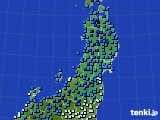 2018年12月15日の東北地方のアメダス(気温)