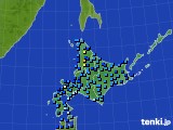 北海道地方のアメダス実況(積雪深)(2018年12月16日)