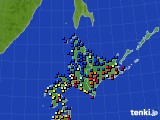 2018年12月17日の北海道地方のアメダス(日照時間)