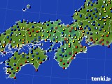 近畿地方のアメダス実況(日照時間)(2018年12月17日)