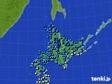 北海道地方のアメダス実況(気温)(2018年12月17日)