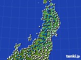 2018年12月17日の東北地方のアメダス(気温)