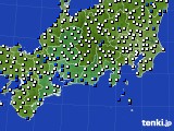 東海地方のアメダス実況(風向・風速)(2018年12月17日)