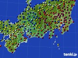 2018年12月18日の東海地方のアメダス(日照時間)