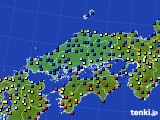 中国地方のアメダス実況(日照時間)(2018年12月18日)