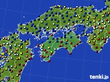 四国地方のアメダス実況(日照時間)(2018年12月18日)