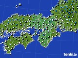 2018年12月18日の近畿地方のアメダス(気温)