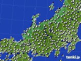 2018年12月18日の北陸地方のアメダス(風向・風速)