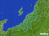新潟県のアメダス実況(降水量)(2018年12月19日)