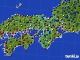 近畿地方のアメダス実況(日照時間)(2018年12月19日)