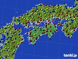 四国地方のアメダス実況(日照時間)(2018年12月19日)