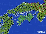 四国地方のアメダス実況(日照時間)(2018年12月21日)