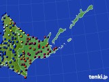 2018年12月21日の道東のアメダス(日照時間)